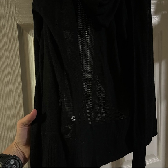 Lululemon Black Cardigan Small with Hood - Picture 4 of 5
